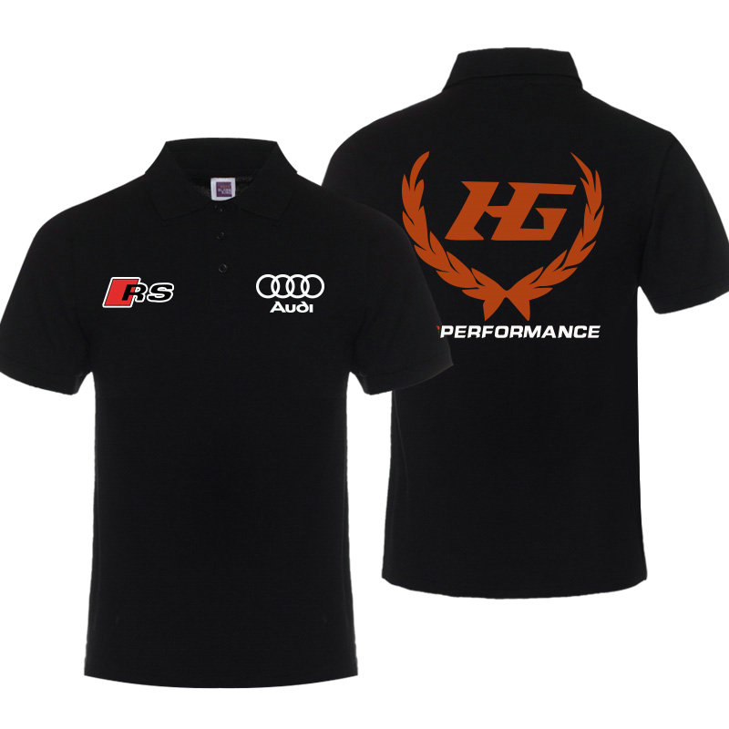 2022 Polo Audi HG Performance Homme Sans Repassage Coton Couleur Unie